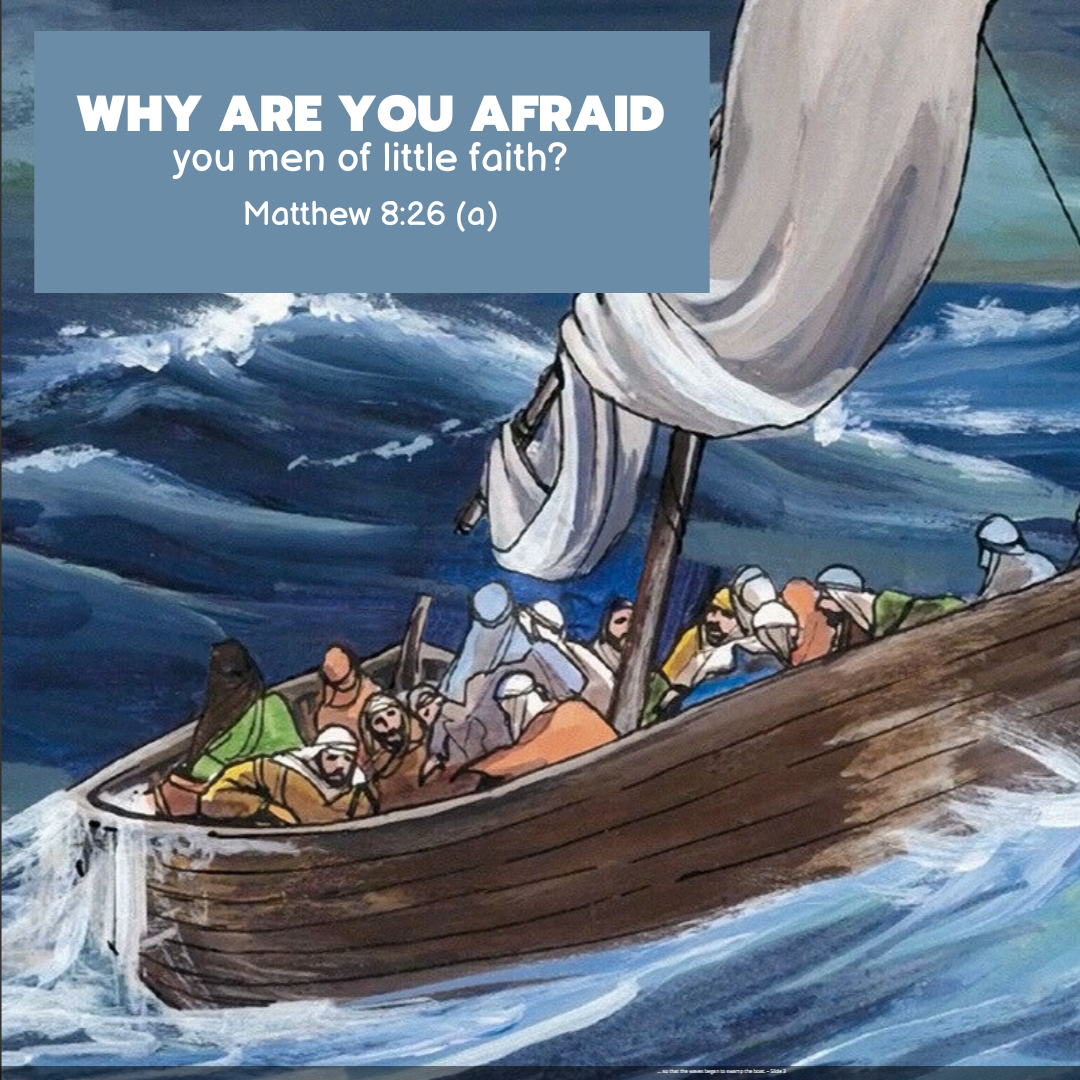 "Why are you afraid, you men of little faith?" —Matthew 8:26a, NASB