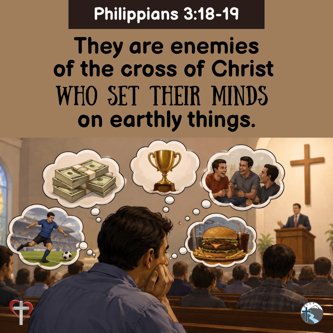 "They are enemies of the cross of Christ who set their minds on earthly things." —Philippians 3:18-19, NASB