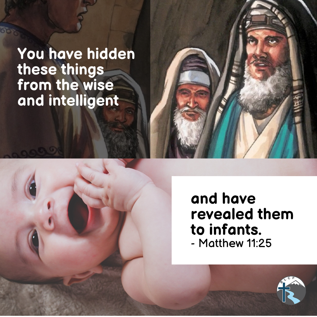"You have hidden these things from the wise and intelligent and have revealed them to infants." —Matthew 11:25, NASB