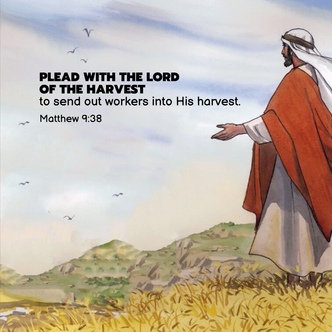 "Plead with the Lord of the harvest to send out workers into His harvest." —Matthew 9:38, NASB
