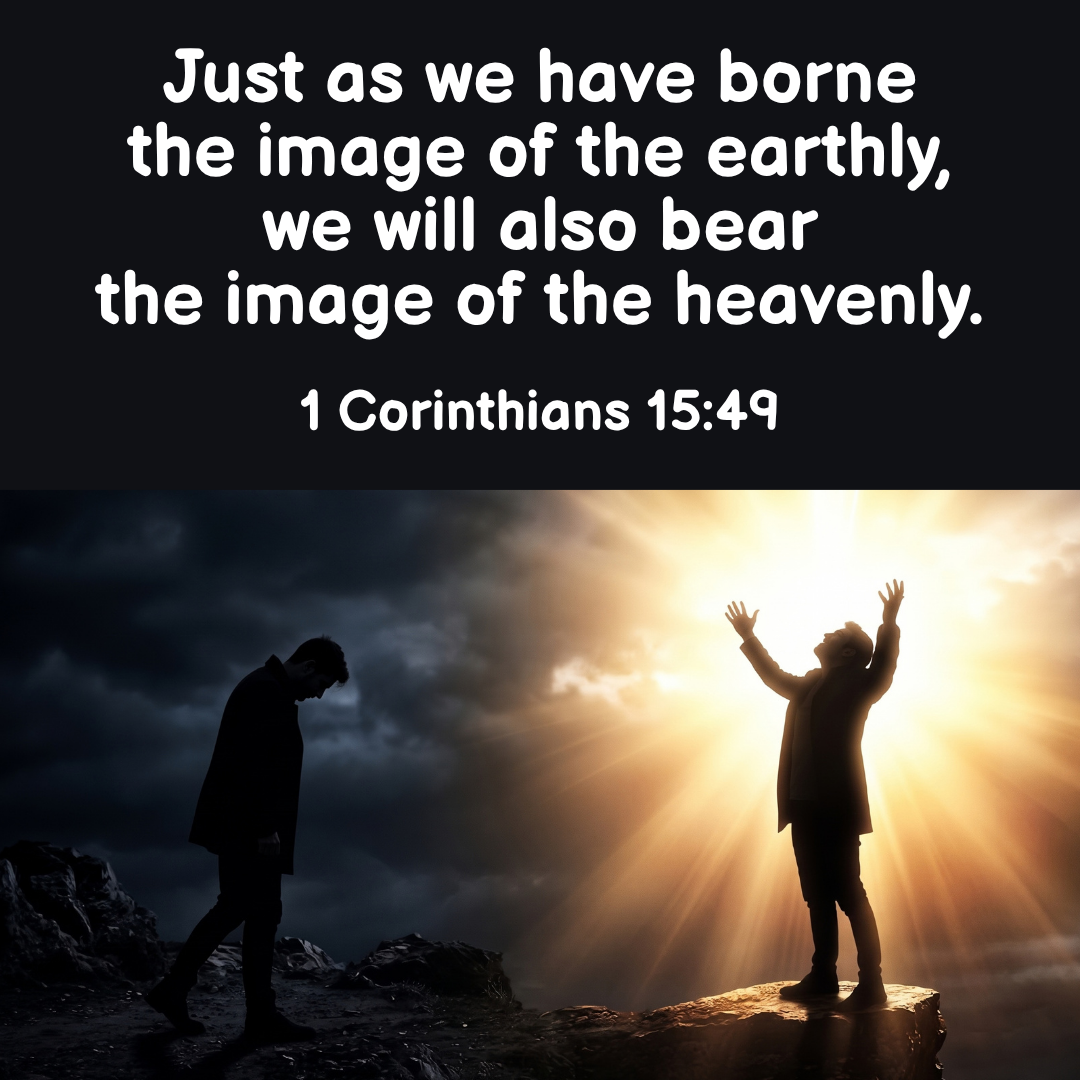 "Just as we have borne the image of the earthly, we will also bear the image of the heavenly." —1 Corinthians 15:49, NASB