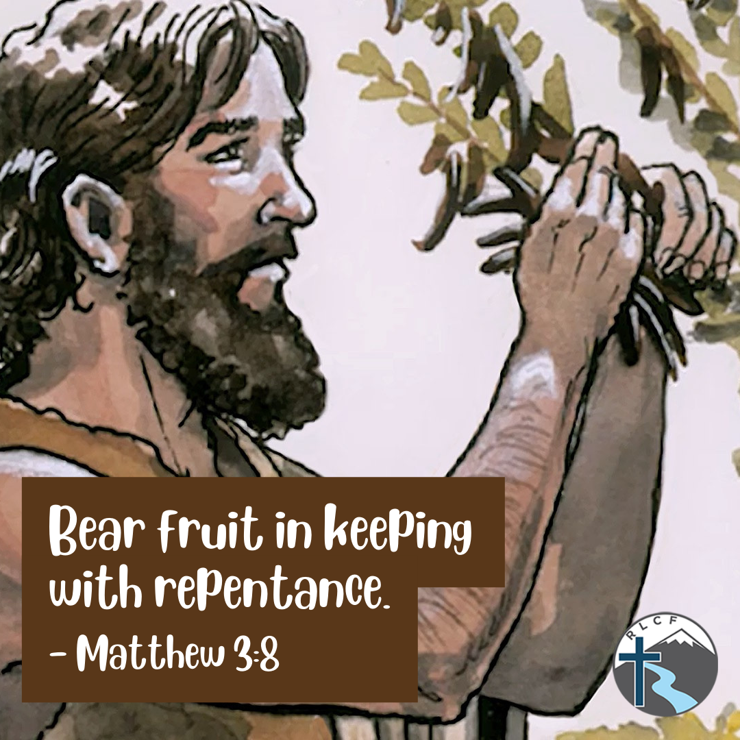 "Bear fruit in keeping with repentance." —Matthew 3:8, NASB