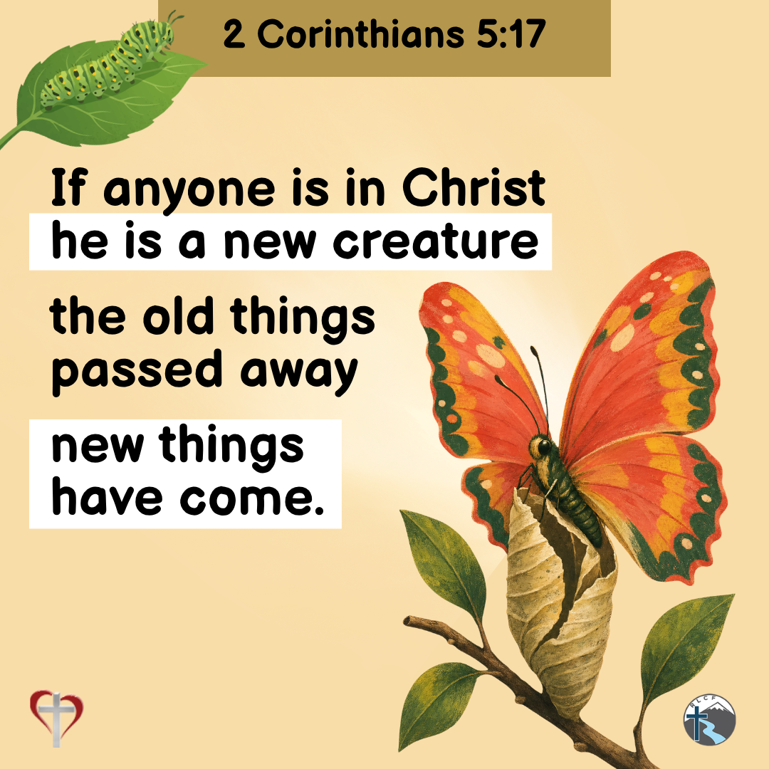 "If anyone is in Christ, he is a new creature; the old things passed away; new things have come." —2 Corinthians 5:17, NASB