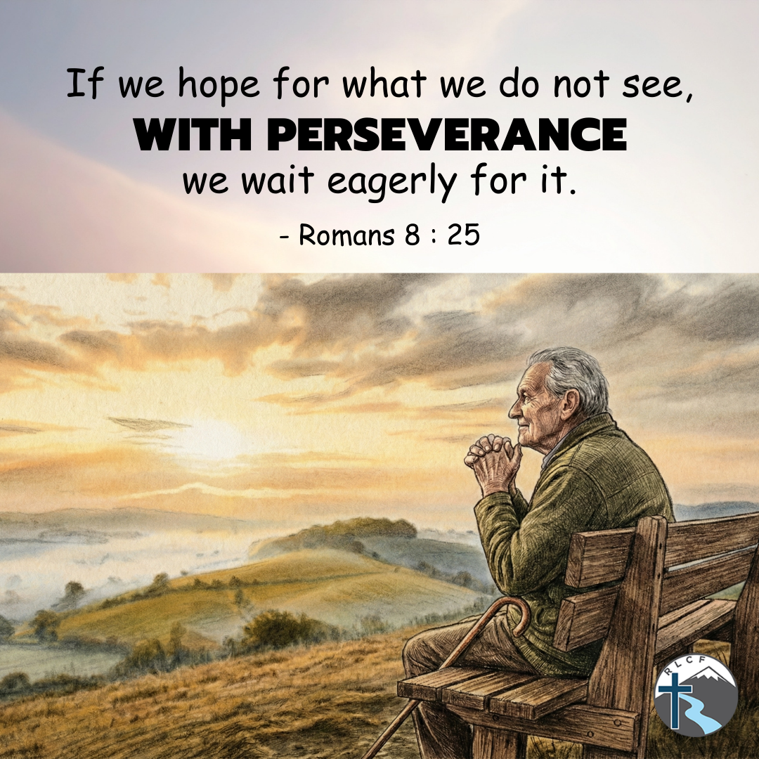 "If we hope for what we do not see, with perseverance we wait eagerly for it." —Romans 8:25, NASB