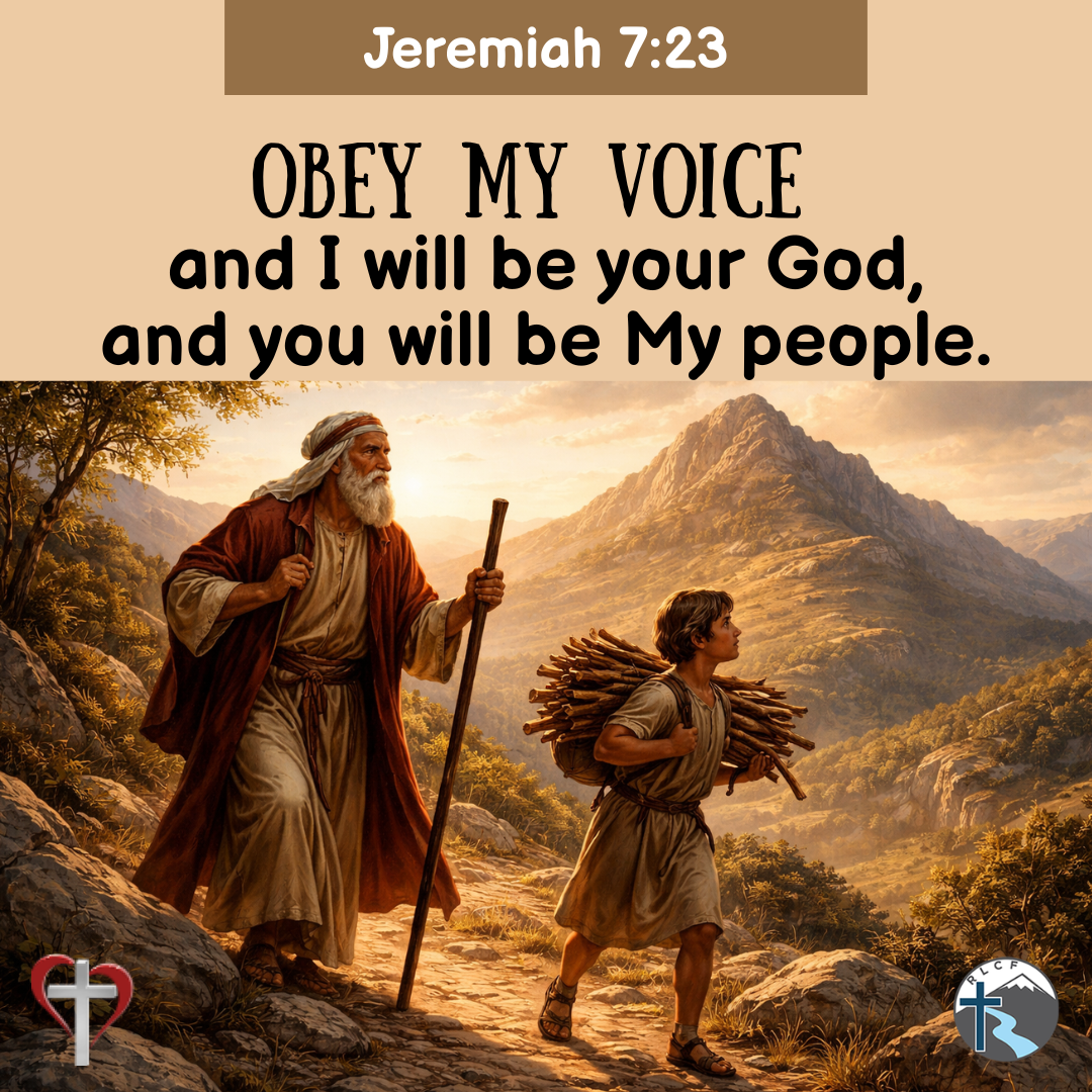 "Obey My voice, and I will be your God, and you will be My people." —Jeremiah 7:23, NASB