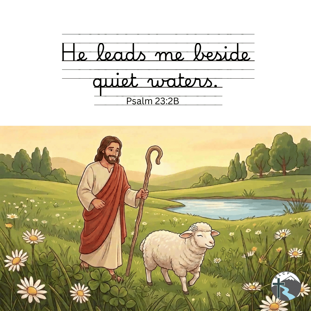 "He leads me beside quiet waters." —Psalm 23:2B, NASB